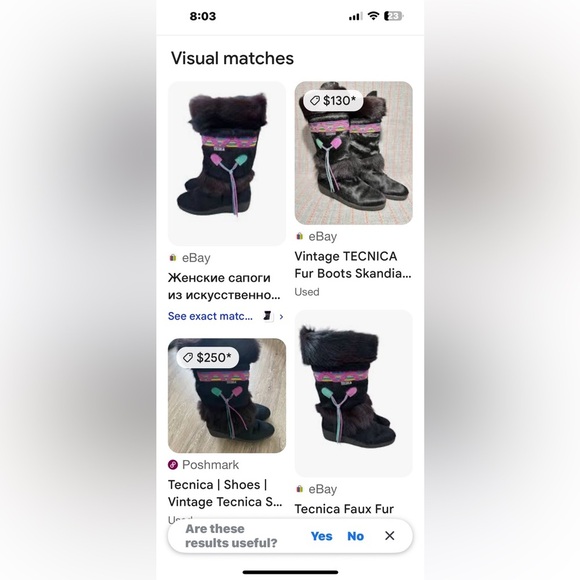 Tecnica Fur Boots Womens US 6.5 Euro 37 Black Eskimo Aztec Ski Made in Italy - Picture 9 of 13